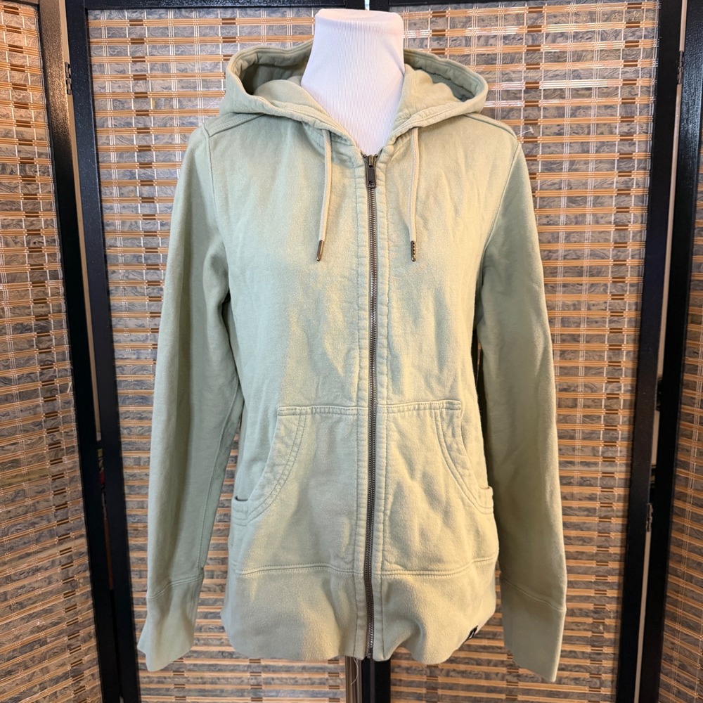 American Giant Full Zip Hoodie Womens XL Sage Green Classic Cotton Sweatshirt
